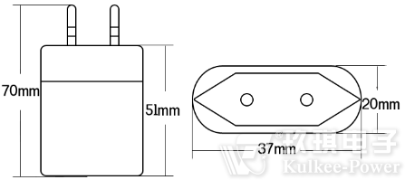 直插式手機充電適配器