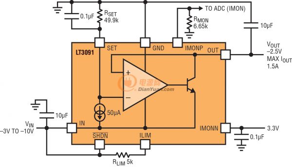 負穩(wěn)壓器擴充了電流基準線性穩(wěn)壓器系列